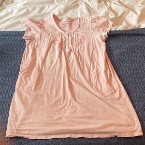 Vintage Penman's Large | Feminine Pink Embroidered Nightgown